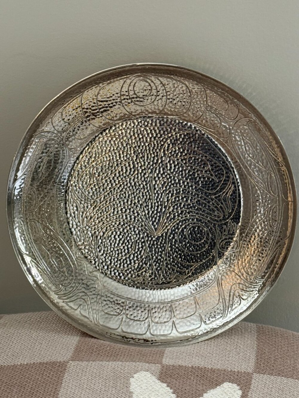 Indigenous Design Silver Hammered Bowl - Picture 3 of 9
